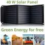Portatīvie saules paneļi un spēkstacijas - BRESSER Mobile Solar Charger 40 Watt with USB and DC output - ātri pasūtīt no ražotāja