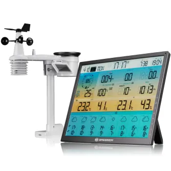Meteoroloģiskās stacijas - BRESSER 8-day 4CAST XL 7-in-1 Wi-Fi Weather Station with solar-powered sensor - ātri pasūtīt no ražotāja