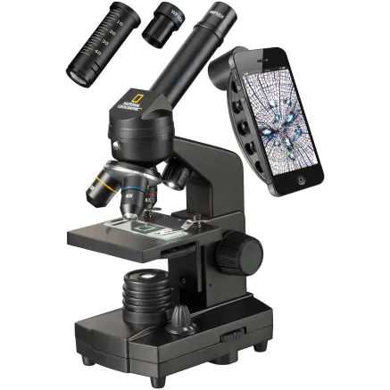 Bresser NATIONAL GEOGRAPHIC 40x-1280x Microscope with Smartphone holder