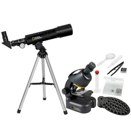 Bresser NATIONAL GEOGRAPHIC Compact Telescope and Microscope Set
