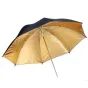 Foto lietussargi - BRESSER BR-BG110 Reflective Umbrella black/gold 110cm - ātri pasūtīt no ražotāja