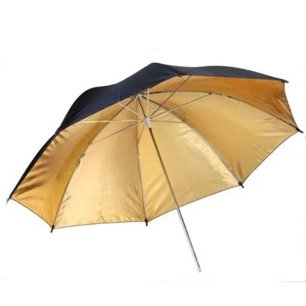 BRESSER BR-BG110 Reflective Umbrella black/gold 110cm