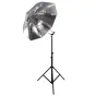 Sortimenta jaunumi - Falcon Eyes Umbrella Set Silver/White 152 cm incl. tripod and bracket - ātri pasūtīt no ražotāja