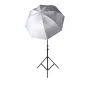 Sortimenta jaunumi - Falcon Eyes Umbrella Set Silver/White 152 cm incl. tripod and bracket - ātri pasūtīt no ražotāja