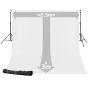 Fonu komplekti ar turētāju - BRESSER BR-D24 Background System + Background Cloth 2,5 x 3m White - ātri pasūtīt no ražotāja