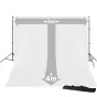 Fonu komplekti ar turētāju - BRESSER BR-D23 Background System + Background Cloth 3 x 4m White - ātri pasūtīt no ražotāja