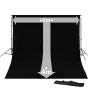 Fonu komplekti ar turētāju - BRESSER BR-D23 Background System + Background Cloth 3 x 4m Black - ātri pasūtīt no ražotāja
