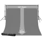 Fonu komplekti ar turētāju - BRESSER BR-D24 Background System + Background Cloth 2,5 x 3m Grey - perc šodien veikalā un ar piegādi