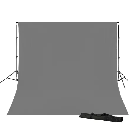 BRESSER BR-D23 Background System + Background Cloth 3 x 4m Grey
