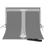 Fonu komplekti ar turētāju - BRESSER BR-D23 Background System + Background Cloth 3 x 4m Grey - ātri pasūtīt no ražotāja