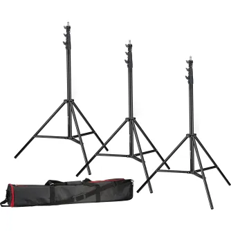 Statīvi apgaismojumam - BRESSER 3x BR-TP280 PRO-1 tripod (280 cm) + bag - ātri pasūtīt no ražotāja