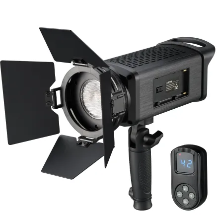 BRESSER SP-60 portable 60W LED Fresnel Light with Remote Control