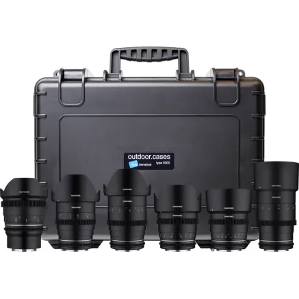 BW OUTDOOR CASE TYPE 6000 WITH CUSTOM FOAM FOR XEEN LENSES 6000/B/XEEN