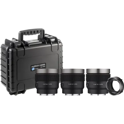 SAMYANG V-AF LENS KIT WITH MF ADAPTER AND HARDCASE 123724