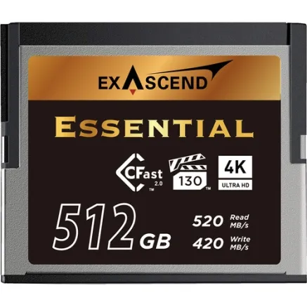 Exascend 512GB CFX Series CFast 2.0 Memory Card EXSD3X512GB