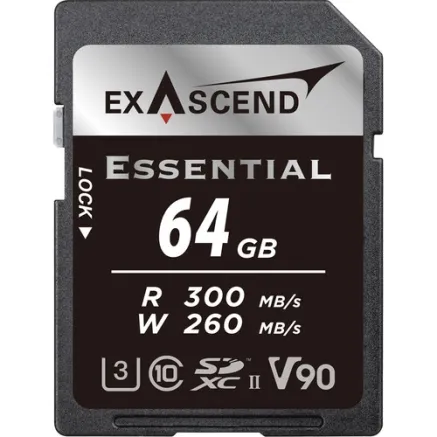 Exascend 64GB Essential UHS-II SDXC atmiņas karte EX64GSDU2-S