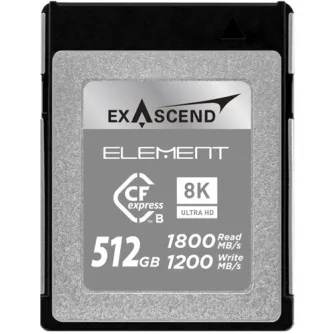 Atmiņas kartes - Exascend 512GB Element Series CFexpress Type B Memory Card EXPC3S512GB - perc šodien veikalā un ar piegādi