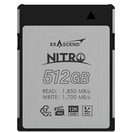 Exascend 512GB Nitro CFexpress VPG400 Type B Memory Card EXPC3N512GB