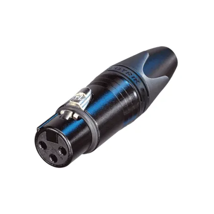 Neutrik NC3FXX-B XLR Cable Connector - Black Metal, Gold Contacts