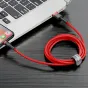 Kabeļi - Baseus Cafule USB Lightning cable 2.4A 1m (black + red) CALKLF-B09 - ātri pasūtīt no ražotāja
