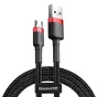 Kabeļi - Baseus Cafule Micro USB cable 2.4A 1m (Red+ Black) CAMKLF-B91 - ātri pasūtīt no ražotāja