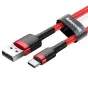 Kabeļi - Baseus Cafule USB-C cable 3A 0.5m (Red) CATKLF-A09 - ātri pasūtīt no ražotāja