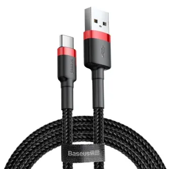 Data Cables - Baseus Cafule cable USB-C 2A 2m (Red+Black) CATKLF-C91 - quick order from manufacturer