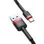 Kabeļi - Baseus Cafule cable USB-C 2A 2m (Red+Black) CATKLF-C91 - ātri pasūtīt no ražotāja