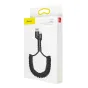Kabeļi - Baseus Spring-loaded cable Lightning 1m 2A (black) CALSR-01 - ātri pasūtīt no ražotāja