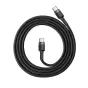 Kabeļi - Baseus Cafule Cable USB-C PD 2.0 QC 3.0 60W 1m (Black+Gray) CATKLF-GG1 - ātri pasūtīt no ražotāja