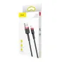 Kabeļi - Baseus Cafule USB Lightning Cable 1,5A 2m (Black+Red) CALKLF-C19 - ātri pasūtīt no ražotāja