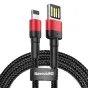 Kabeļi - Baseus Cafule Double-sided USB Lightning Cable 2,4A 1m (Black+Red) CALKLF-G91 - ātri pasūtīt no ražotāja