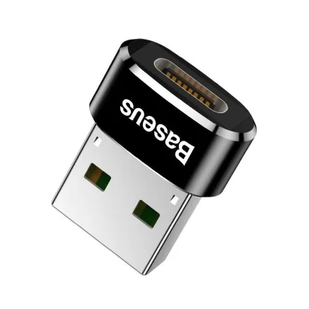 Baseus USB-C to USB-A adapter 3A (Black) CAAOTG-01