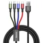Kabeļi - Baseus Fast USB Cable 4in1 2xUSB-C / Lightning / Micro 3,5A 1,2m - Black CA1T4-B01 - ātri pasūtīt no ražotāja