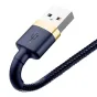 Kabeļi - Baseus Cafule Lightning cable 1.5A 2m (Gold+Dark blue) CALKLF-CV3 - ātri pasūtīt no ražotāja