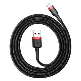 Kabeļi - Baseus Cafule USB Lightning Cable 2,4A 0,5m (Red+Black) CALKLF-A19 - ātri pasūtīt no ražotāja