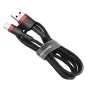 Kabeļi - Baseus Cafule USB Lightning Cable 2,4A 0,5m (Red+Black) CALKLF-A19 - ātri pasūtīt no ražotāja