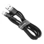 Kabeļi - Baseus Cafule USB Lightning Cable 2.4A 0.5m (Gray+Black) CALKLF-AG1 - ātri pasūtīt no ražotāja