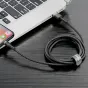 Kabeļi - Baseus Cafule USB Lightning Cable 2.4A 0.5m (Gray+Black) CALKLF-AG1 - ātri pasūtīt no ražotāja