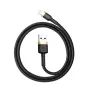 Kabeļi - Baseus Cafule Cable USB Lightning 2.4A 1m (Gold+Black) CALKLF-BV1 - ātri pasūtīt no ražotāja