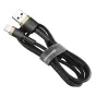 Kabeļi - Baseus Cafule Cable USB Lightning 2.4A 1m (Gold+Black) CALKLF-BV1 - ātri pasūtīt no ražotāja