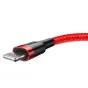 Kabeļi - Baseus Cafule Cable USB Lightning 1,5A 2m (Red) CALKLF-C09 - ātri pasūtīt no ražotāja