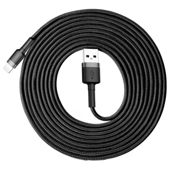Kabeļi - Baseus Cafule USB Lightning Cable 2A 3m (Black+Gray) CALKLF-RG1 - ātri pasūtīt no ražotāja