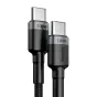 Kabeļi - Baseus Cafule PD2.0 100W flash charging USB For Type-C cable (20V 5A)2m Gray+Black CATKLF-ALG1 - perc šodien veikalā un ar piegādi