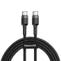 Kabeļi - Baseus Cafule PD2.0 60W flash charging USB For Type-C cable (20V 3A) 2m Gray+Black CATKLF-HG1 - ātri pasūtīt no ražotāja