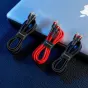 Kabeļi - Baseus Cafule PD2.0 60W flash charging USB For Type-C cable (20V 3A) 2m Gray+Black CATKLF-HG1 - ātri pasūtīt no ražotāja