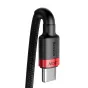 Kabeļi - Baseus Cafule PD2.0 100W flash charging USB For Type-C cable (20V 5A)2m Red+Black - perc šodien veikalā un ar piegādi