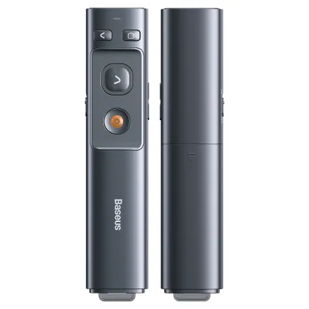 Baseus Orange Dot Multifunctionale remote control for presentation, with a laser pointer - gray ACFYB-B0G