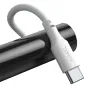 Kabeļi - Baseus Simple Wisdom Data Cable Kit USB to Type-C 5A (2PCS/Set）1.5m White TZCATZJ-02 - ātri pasūtīt no ražotāja