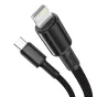 Kabeļi - Baseus High Density Braided Cable Type-C to Lightning, PD, 20W, 2m (Black) CATLGD-A01 - ātri pasūtīt no ražotāja